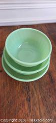 MaxSold Auction: Jadite Green Glass Swirl Mixing Bowls, 3-Piece Set - Burlington (Ontario, Canada) SELLER MANAGED Estate Sale Online Auction - Cloverleaf Drive