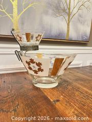 MaxSold Auction: Mid-Century Anchor Hocking Glass Chip and Dip Set with Metal Stand - Burlington (Ontario, Canada) SELLER MANAGED Estate Sale Online Auction - Cloverleaf Drive