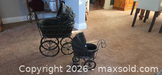MaxSold Auction: Pair of Vintage Black Doll Prams / Baby Carriages - Burlington (Ontario, Canada) SELLER MANAGED Estate Sale Online Auction - Cloverleaf Drive