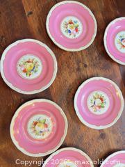 MaxSold Auction: Pink & Gold Trim Porcelain Dessert/Salad Plates and Compote Set of 14 - Burlington (Ontario, Canada) SELLER MANAGED Estate Sale Online Auction - Cloverleaf Drive