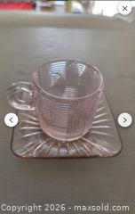 MaxSold Auction: Pink Pressed Glass Demitasse Cup & Saucer Sets, Lot - Burlington (Ontario, Canada) SELLER MANAGED Estate Sale Online Auction - Cloverleaf Drive