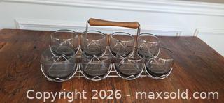 MaxSold Auction: Smokey Glass Tumbler Set with Chrome Carrier, 9 Pieces - Burlington (Ontario, Canada) SELLER MANAGED Estate Sale Online Auction - Cloverleaf Drive