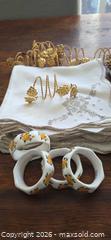 MaxSold Auction: Vintage Hand-Embroidered Linen Napkins & Napkin Rings, Lot - Burlington (Ontario, Canada) SELLER MANAGED Estate Sale Online Auction - Cloverleaf Drive