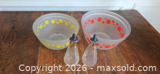 MaxSold Auction: Vintage Mid-Century Glass Mixing Bowls & Cruet Set, 4 Pieces - Burlington (Ontario, Canada) SELLER MANAGED Estate Sale Online Auction - Cloverleaf Drive