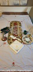 MaxSold Auction: Vintage Mikasa Fitz&Floyd Christmas Table Linens & Holiday Serveware Lot - Burlington (Ontario, Canada) SELLER MANAGED Estate Sale Online Auction - Cloverleaf Drive