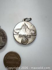 MaxSold Auction: 1950’s Sterling Silver Notre-Dame Rome ROMA Religious Medal, 18 mm - Arlington (Virginia, USA) SELLER MANAGED Downsizing Online Auction - 8th Street North