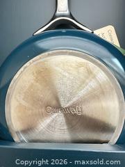 MaxSold Auction: Caraway 10.5-inch Fry Pan / Skillet in Blue/Teal - Arlington (Virginia, USA) SELLER MANAGED Downsizing Online Auction - 8th Street North