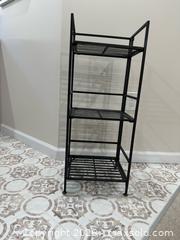 MaxSold Auction: Container Store collapsable metal three tier shelf - Arlington (Virginia, USA) SELLER MANAGED Downsizing Online Auction - 8th Street North