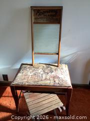MaxSold Auction: Vintage Stool / Washboard  - Burnaby (British Columbia, Canada) SELLER MANAGED Estate Sale Online Auction - Portland Street