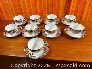 MaxSold Auction: Antique Losol Ware Tokio Cups and Saucers - Hamilton (Ontario, Canada) SELLER MANAGED Estate Sale Online Auction - Gertrude Street