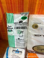 MaxSold Auction: Vintage NOS Undershirts + T-Shirts Still Sealed - Hamilton (Ontario, Canada) SELLER MANAGED Estate Sale Online Auction - Gertrude Street