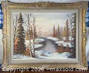 MaxSold Auction: Vintage Oil on Board Painting, Signed D. LEITSAME - Hamilton (Ontario, Canada) SELLER MANAGED Estate Sale Online Auction - Gertrude Street