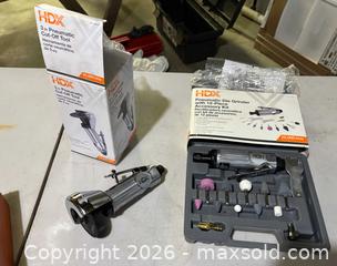 MaxSold Auction: HDX Pneumatic Die Grinder and 3in Pneumatic Cut-Off Tool, Porter Cable 12-Piece Forstner / Wood Boring Bit Set - Bedford (New Hampshire, USA) PARTNER MANAGED Moving Online Auction - Holbrook Road
