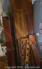 MaxSold Auction: Lot of Solid Mahogany from Old Fishing Boat, Cabinet Doors & Assorted Furniture Panels - Bedford (New Hampshire, USA) PARTNER MANAGED Moving Online Auction - Holbrook Road