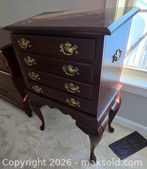 MaxSold Auction: Mahogany Solid Wood Nightstand with 5 Drawers dove tail drawers - Bedford (New Hampshire, USA) PARTNER MANAGED Moving Online Auction - Holbrook Road