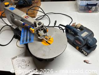 MaxSold Auction: Ryobi 16-inch Corded Scroll Saw and Corded Electric Belt Sander  - Bedford (New Hampshire, USA) PARTNER MANAGED Moving Online Auction - Holbrook Road