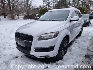 MaxSold Auction: 2013 Audi Q7 S-Line Prestige Fully Loaded with Safety VIN: WA1VGFE7DD000365 - Ottawa (Ontario, Canada) SELLER MANAGED Commercial Liquidation Online Auction - Industrial Avenue