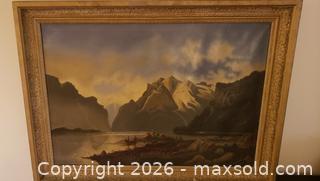 MaxSold Auction: Early 20th Century Landscape Oil Painting in Gilded Frame, Unsigned, sold as is - Kingston (Ontario, Canada) SELLER MANAGED Estate Sale Online Auction - Tamarac Street