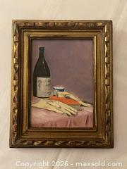 MaxSold Auction: Original Oil on Canvas Still Life (Gilded Frame), signed on back Rachael Clancy 1969, sold as is - Kingston (Ontario, Canada) SELLER MANAGED Estate Sale Online Auction - Tamarac Street