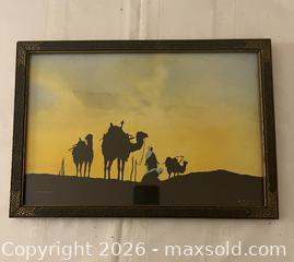 MaxSold Auction: Vintage 1930's Lithograph of Boris B. Major painting, Middle East desert scene with camels, sold as is - Kingston (Ontario, Canada) SELLER MANAGED Estate Sale Online Auction - Tamarac Street