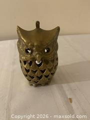 MaxSold Auction: Vintage Brass Owl Candle Holder Hanging Lantern - Kingston (Ontario, Canada) SELLER MANAGED Estate Sale Online Auction - Tamarac Street