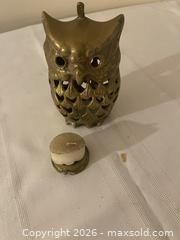MaxSold Auction: Vintage Brass Owl Candle Holder Hanging Lantern - Kingston (Ontario, Canada) SELLER MANAGED Estate Sale Online Auction - Tamarac Street