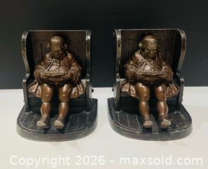 MaxSold Auction: (2) Antique Cast Bronze Figural Bookends  - Toronto (Ontario, Canada) PARTNER MANAGED Reseller Online Auction - Queen Street West