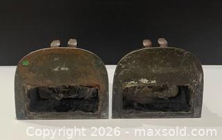 MaxSold Auction: (2) Antique Cast Bronze Figural Bookends  - Toronto (Ontario, Canada) PARTNER MANAGED Reseller Online Auction - Queen Street West