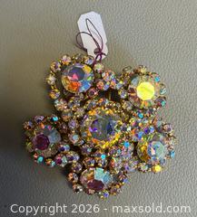 MaxSold Auction: (2) Vintage Singed TRIAD Rhinestone Brooches  - Toronto (Ontario, Canada) PARTNER MANAGED Reseller Online Auction - Queen Street West