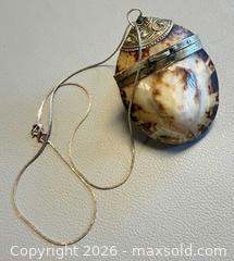 MaxSold Auction: Antique Shell Box Pendant with Italian 925 Silver Chain - Marked  - Toronto (Ontario, Canada) PARTNER MANAGED Reseller Online Auction - Queen Street West