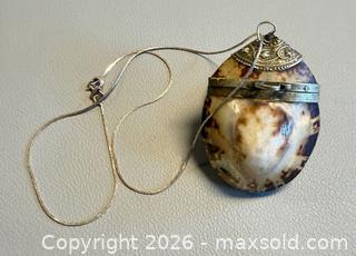 MaxSold Auction: Antique Shell Box Pendant with Italian 925 Silver Chain - Marked  - Toronto (Ontario, Canada) PARTNER MANAGED Reseller Online Auction - Queen Street West