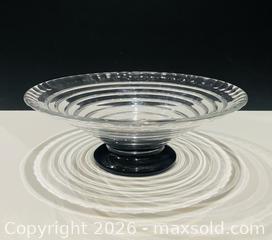 MaxSold Auction: Art Deco Signed Footed Bowl by Val Saint Lambert, Vintage Swedish Kosta Boda Lydia Sunflower Platter & Large Controlled Bubble Art Glass Paperweight - Toronto (Ontario, Canada) PARTNER MANAGED Reseller Online Auction - Queen Street West