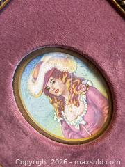 MaxSold Auction: Framed Antique Hand Painted Portrait on Velvet Background - Toronto (Ontario, Canada) PARTNER MANAGED Reseller Online Auction - Queen Street West