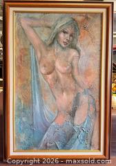 MaxSold Auction: Framed Original Signed Oil on Canvas by Canadian Artist Julius Damasdy - Nude Lingerie - Toronto (Ontario, Canada) PARTNER MANAGED Reseller Online Auction - Queen Street West