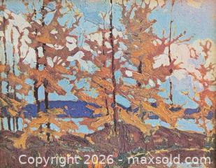 MaxSold Auction: Framed Tamaracks Artwork By Tom Thomson Group of Seven Artist  - Toronto (Ontario, Canada) PARTNER MANAGED Reseller Online Auction - Queen Street West