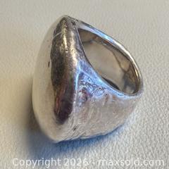 MaxSold Auction: Signe Hammered 925 Sterling Silver Wide Band Ring - Marked - Toronto (Ontario, Canada) PARTNER MANAGED Reseller Online Auction - Queen Street West