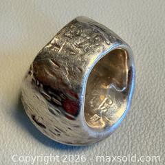MaxSold Auction: Signe Hammered 925 Sterling Silver Wide Band Ring - Marked - Toronto (Ontario, Canada) PARTNER MANAGED Reseller Online Auction - Queen Street West