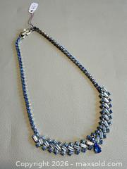 MaxSold Auction: Vintage Blue Rhinestone Choker Necklace - Toronto (Ontario, Canada) PARTNER MANAGED Reseller Online Auction - Queen Street West