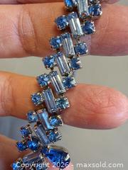 MaxSold Auction: Vintage Blue Rhinestone Choker Necklace - Toronto (Ontario, Canada) PARTNER MANAGED Reseller Online Auction - Queen Street West