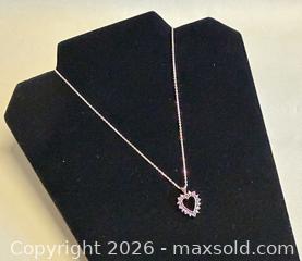 MaxSold Auction: Vintage Italian 925 Silver Amethyst Heart Pendant Necklace - Marked  - Toronto (Ontario, Canada) PARTNER MANAGED Reseller Online Auction - Queen Street West