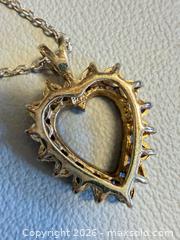 MaxSold Auction: Vintage Italian 925 Silver Amethyst Heart Pendant Necklace - Marked  - Toronto (Ontario, Canada) PARTNER MANAGED Reseller Online Auction - Queen Street West