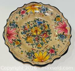 MaxSold Auction: Vintage Italian Hand Painted Decorative Wall Plate By Baffoni Gubbio & Vintage Signed Tonala Mexican Folk Art Pottery Hand Painted Vase - Toronto (Ontario, Canada) PARTNER MANAGED Reseller Online Auction - Queen Street West