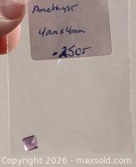 MaxSold Auction: Lot of 4 Amethyst Cut gemstones for setting - Brantford (Ontario, Canada) SELLER MANAGED Reseller Online Auction - West Street (CONDO)