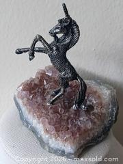 MaxSold Auction: Natural Amethyst Cluster with a Unicorn - Brantford (Ontario, Canada) SELLER MANAGED Reseller Online Auction - West Street (CONDO)