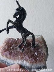 MaxSold Auction: Natural Amethyst Cluster with a Unicorn - Brantford (Ontario, Canada) SELLER MANAGED Reseller Online Auction - West Street (CONDO)