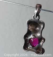 MaxSold Auction: NEW Sterling silver Bear Pendant with crystal  - Brantford (Ontario, Canada) SELLER MANAGED Reseller Online Auction - West Street (CONDO)