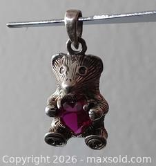 MaxSold Auction: NEW Sterling silver Bear Pendant with crystal  - Brantford (Ontario, Canada) SELLER MANAGED Reseller Online Auction - West Street (CONDO)