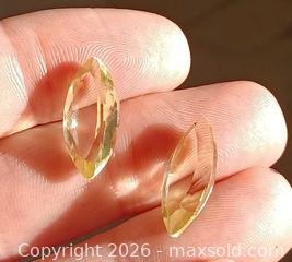 MaxSold Auction: Two beautiful Yellow Lemon Quartz Marquis cut gemstones  - Brantford (Ontario, Canada) SELLER MANAGED Reseller Online Auction - West Street (CONDO)