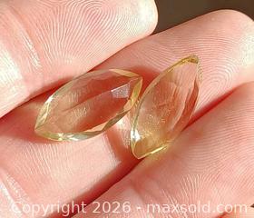 MaxSold Auction: Two beautiful Yellow Lemon Quartz Marquis cut gemstones  - Brantford (Ontario, Canada) SELLER MANAGED Reseller Online Auction - West Street (CONDO)