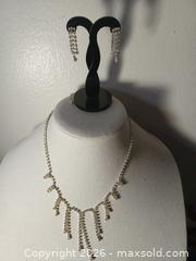 MaxSold Auction: Vintage Rhinestone Necklace and Earring Set - Brantford (Ontario, Canada) SELLER MANAGED Reseller Online Auction - West Street (CONDO)